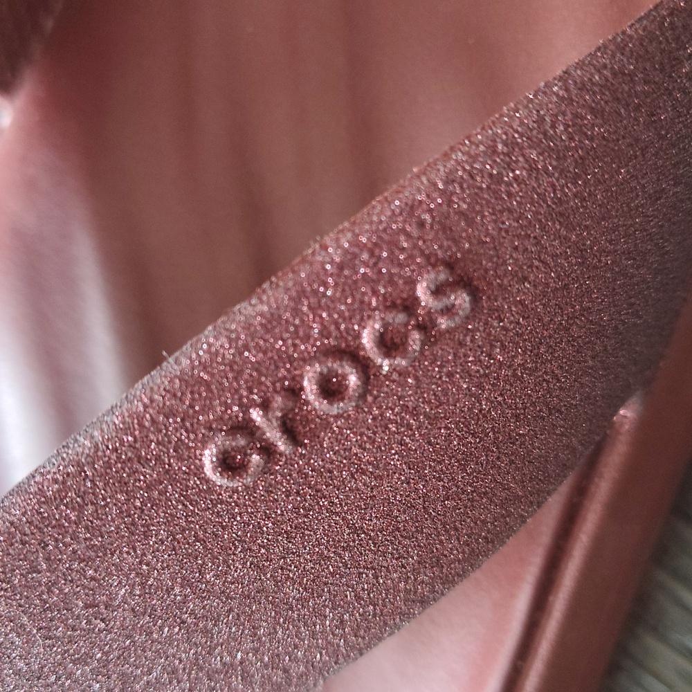 Crocs Women's Getaway Platform Glitter Flip In Dark Clay Size 9 - Picture 11 of 14